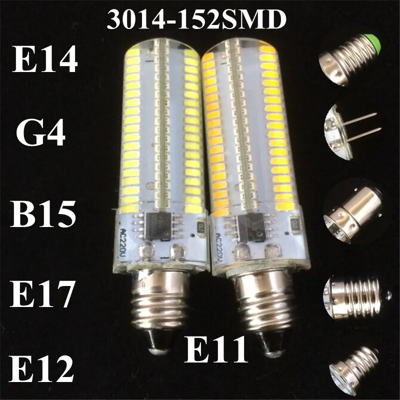 100 шт./лот E17/E11/E12/E14/G4/B15 светодиодный лампы AC220 240V 10 Вт Светодиодный светильник SMD3014