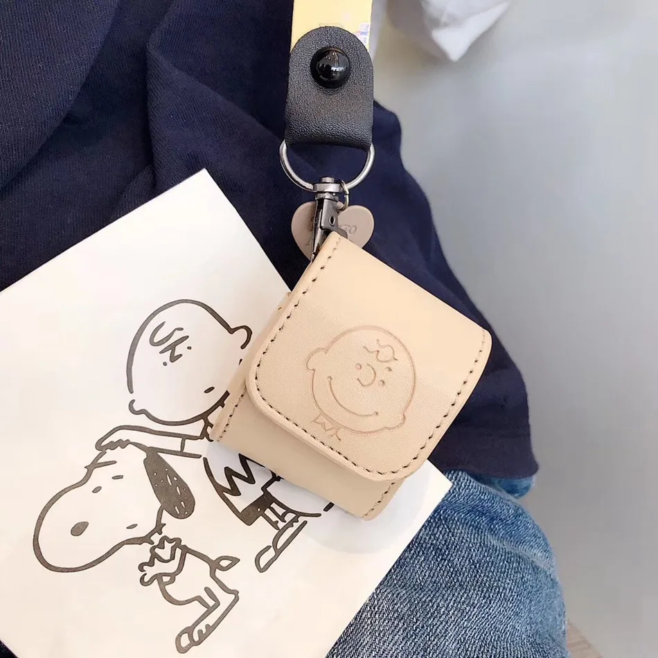 Чехол для AirPods с милым рисунком собаки, кожаный чехол для наушников airpods, силиконовый чехол с забавным карманом, защитный чехол