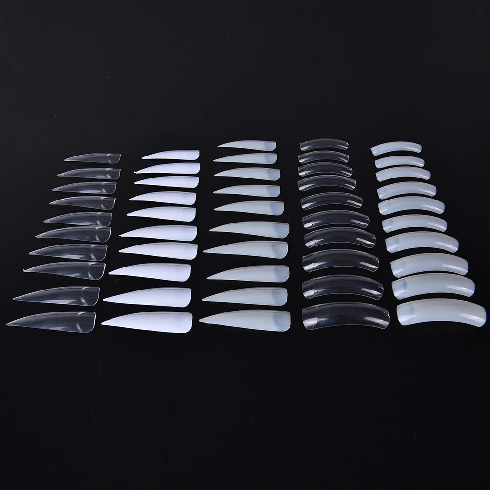 10 шт. натуральный/прозрачный Веерная доска лак УФ-гель-дисплей для дизайна ногтей