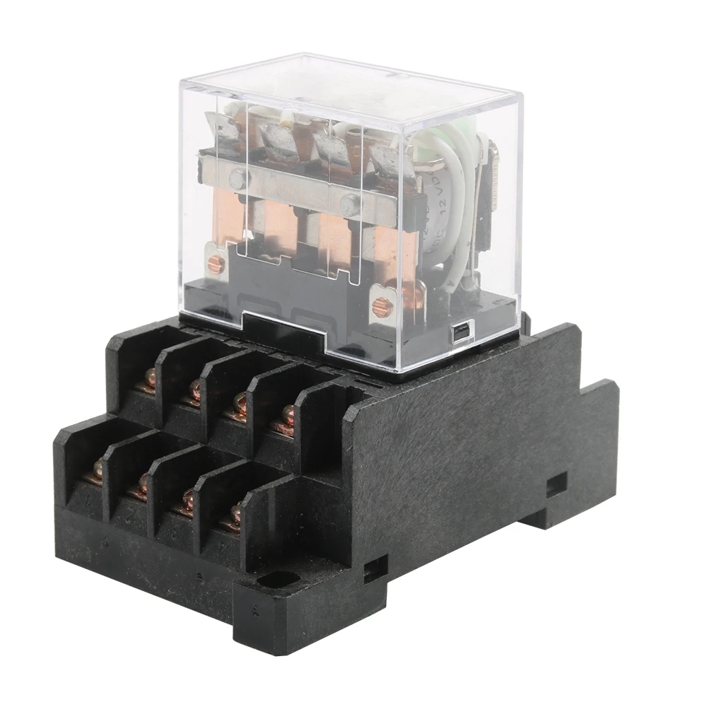 LY4NJ HH64P AC 220 В 14PIN 10A серебряное Контактное реле питания катушка 4PDT с гнездом|relay