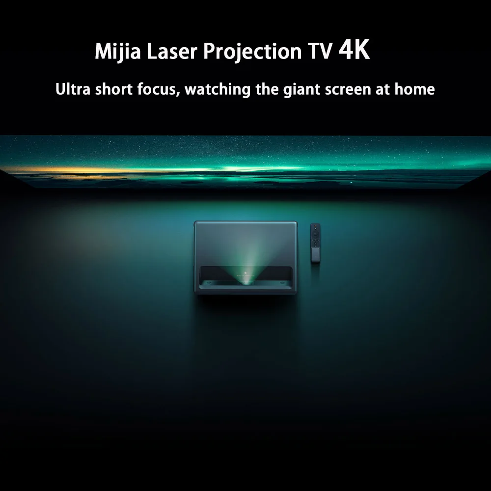 Xiaomi Mijia лазерная проекция ТВ 4K домашний кинотеатр 200 дюймов Wi-Fi Bluetooth 2 Гб ОЗУ 16 Гб английский интерфейс поддержка HDR DOLBY DTS