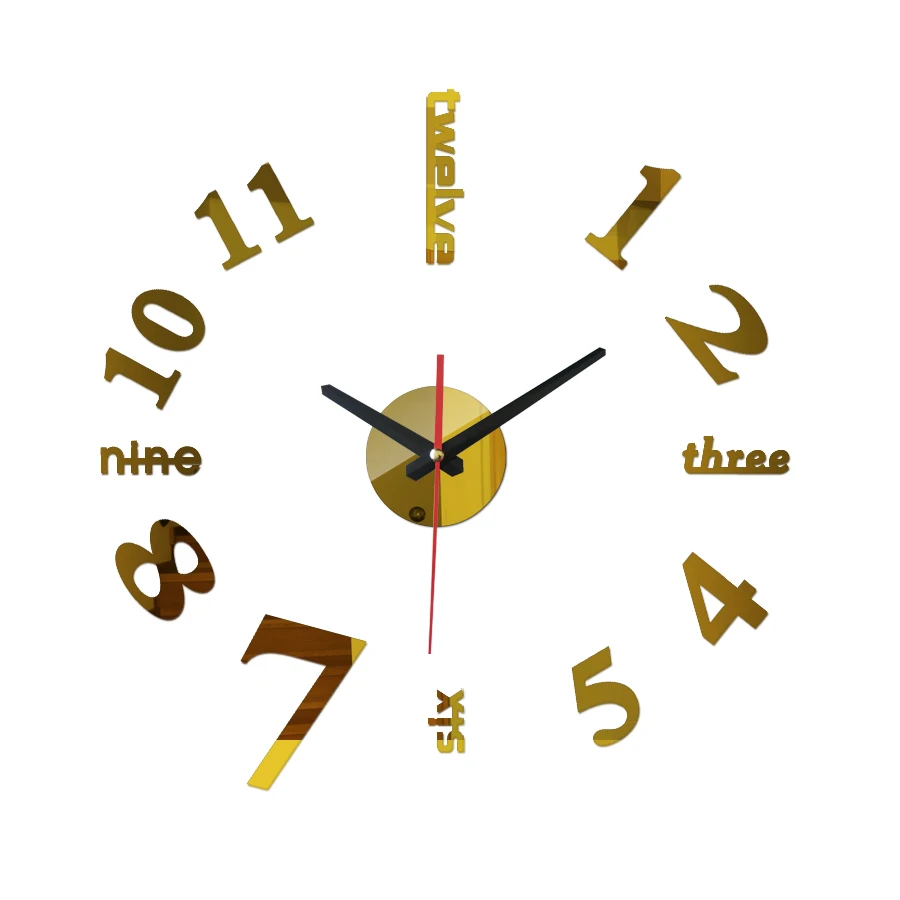 Новые 3d часы настенные reloj де сравнению большие декоративные diy наклейки