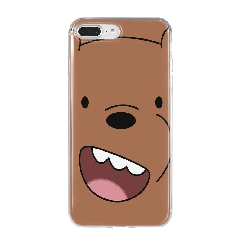 TPU Line Friends коричневый Чехол Miniso We Bare Bears Funda Силиконовый ТПУ чехол для телефона для iPhone 5S, SE 6 6s7 8 Plus X XR XS 11 ProMax - Цвет: TPU
