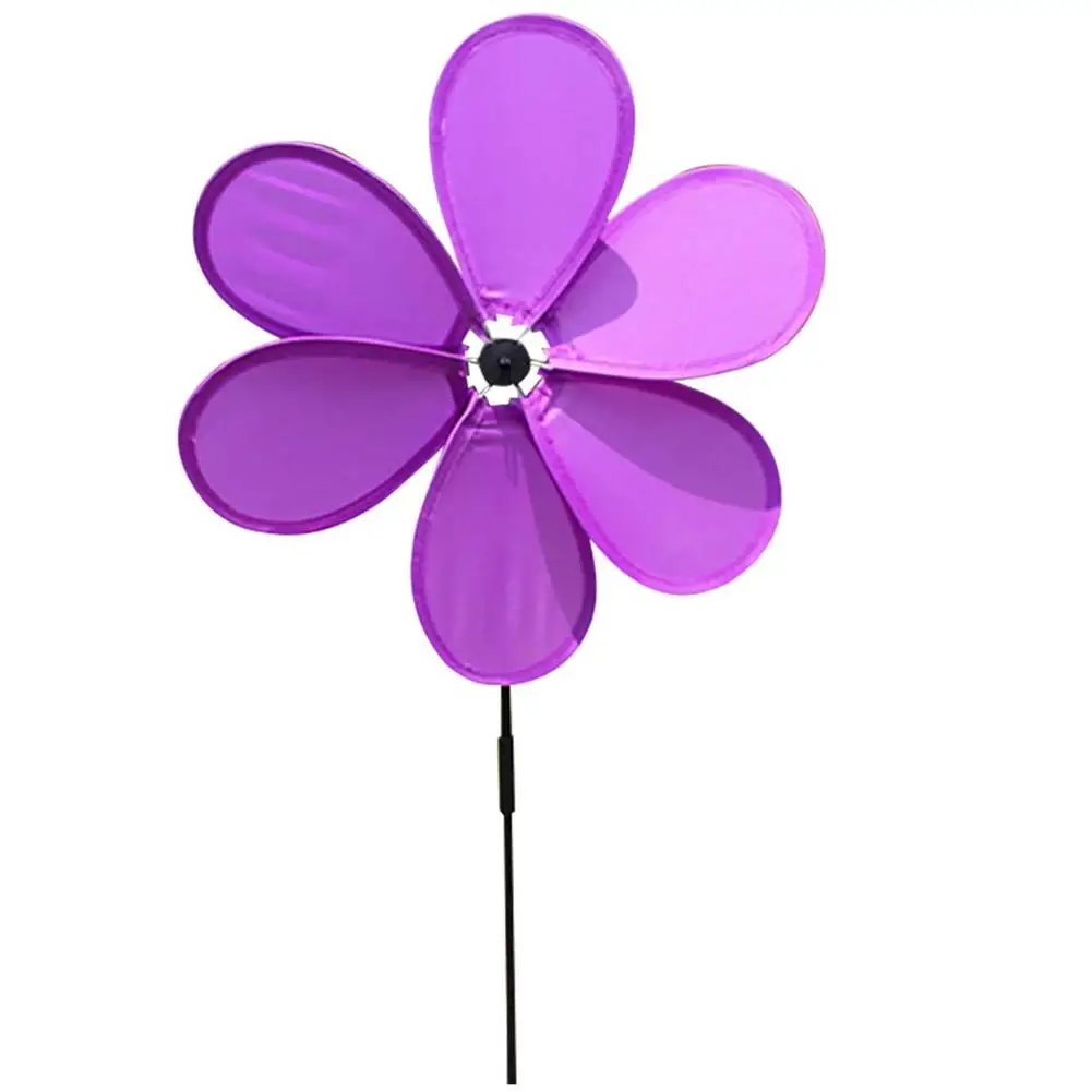 Флюгер Подсолнух лужайка Pinwheels ветряная мельница вечерние Pinwheel Wind Spinner для украшения сада безопасно использовать - Цвет: Purple