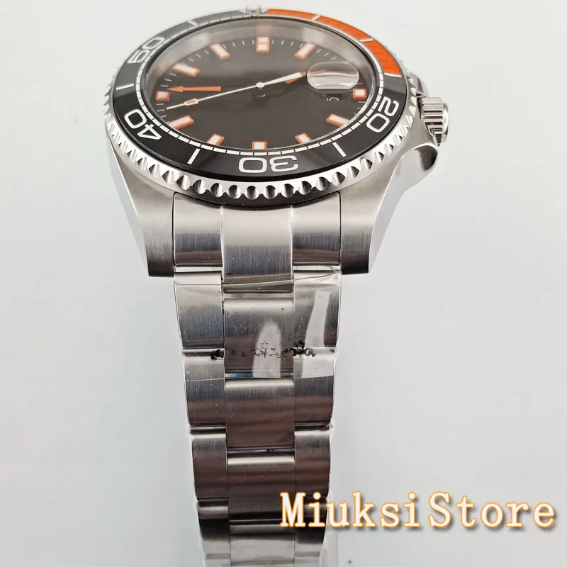 Bliger 43mm automatic men's luxury mechanical watch date window waterproof Sapphire glass stainless steel bracelet Gift | Наручные