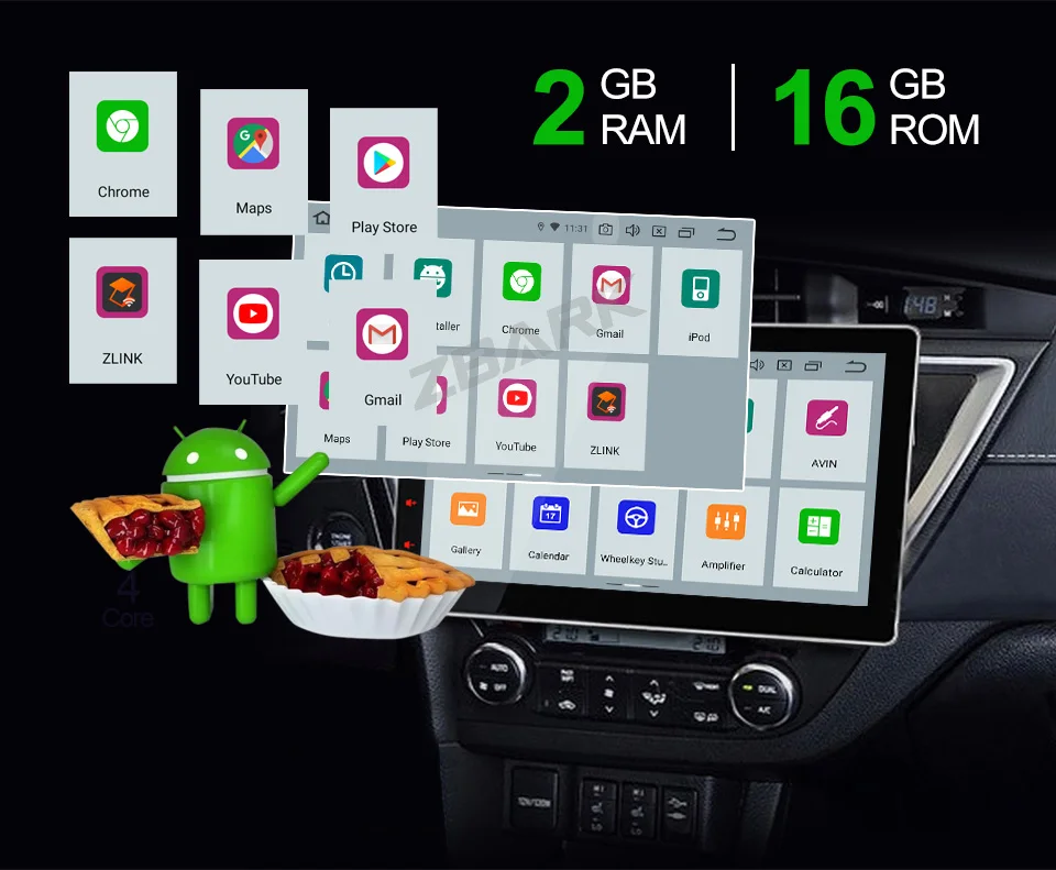 10,1 дюймовый Android 9,0 двойной 2 Din универсальный gps навигатор автомобильный стерео плеер радио YHTY101B