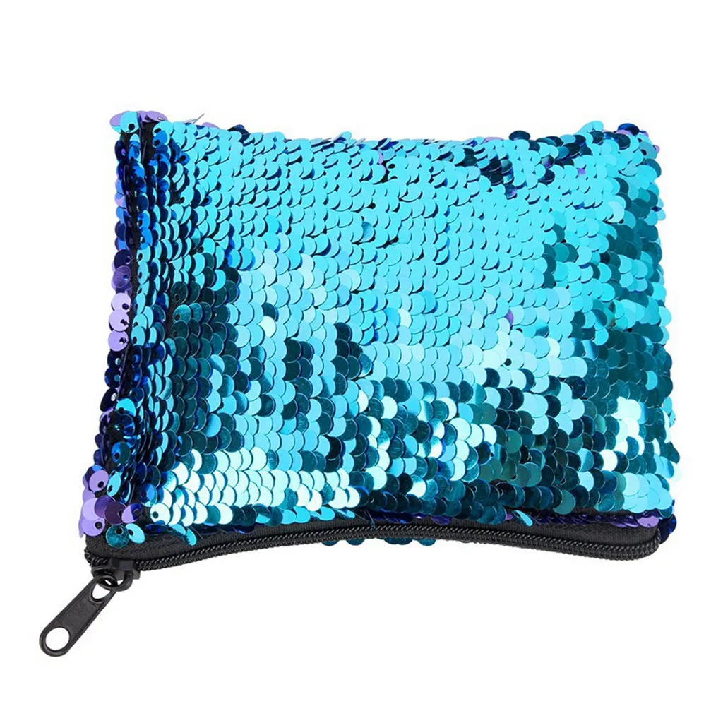 Женские модные сумки с блестками на молнии кошелек для монет визитницы сумочка