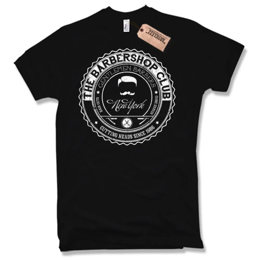 Футболка для парикмахерской винтажная Ретро футболка с принтом Барта бороды