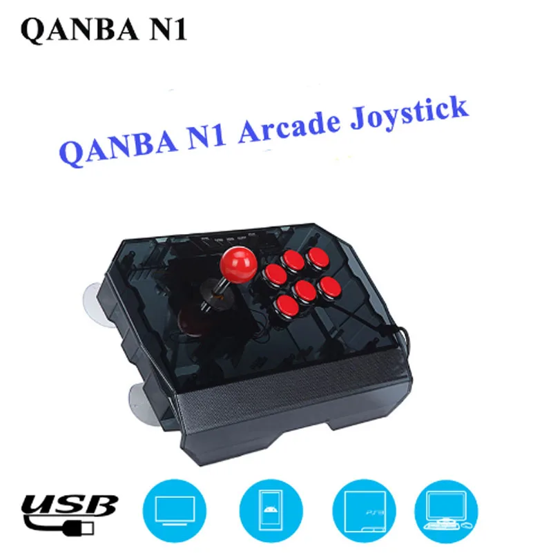 Black Vigranfree 1 шт. QANBA N1 аркадный джойстик USB кабель аркадная игра для PS3/PC/PC360/для приставки Android smart ТВ KOF прозрачная оболочка - Цвет: Black