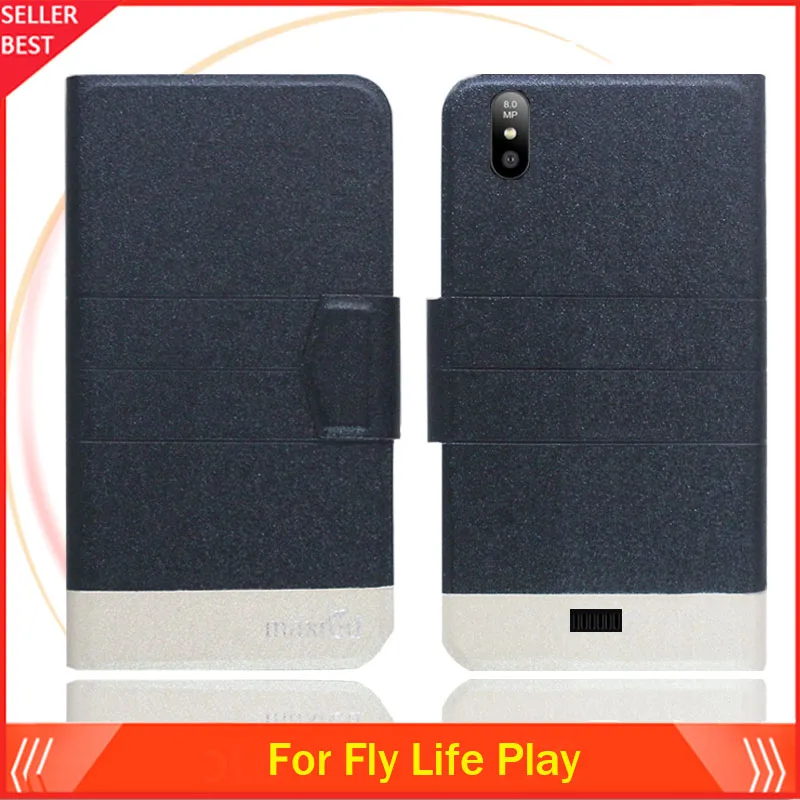 5 цветов Лидер продаж! Кожаный чехол для Телефона Fly Life Play заводская цена защитный