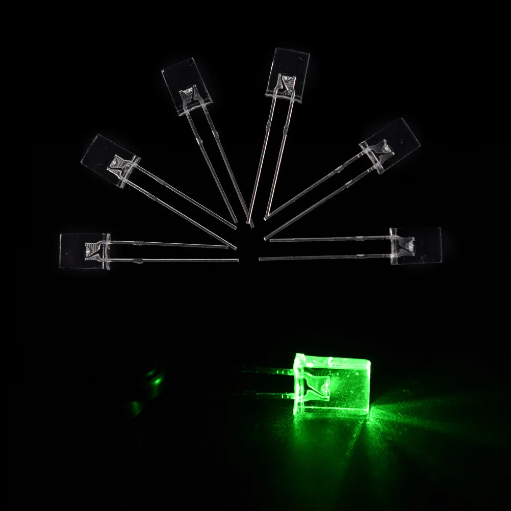 Green 100 шт. прямоугольный светодиодный s 255 Diod RGB светодиодный диффузный катод/анод квадратный красный зеленый синий светильник диоды DIY Diodo 2*5*5 мм - Испускаемый цвет: Green
