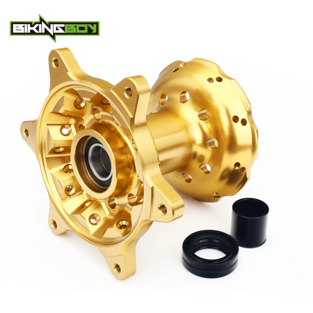 Front Gold BIKINGBOY для Suzuki DR-Z DRZ 400 SM 2005- DRZ 400 2000-2004 DRZ 400 S 2000- DRZ 400 E 2000-2007 Передние Задние Колеса Ступицы - Цвет: Front Gold