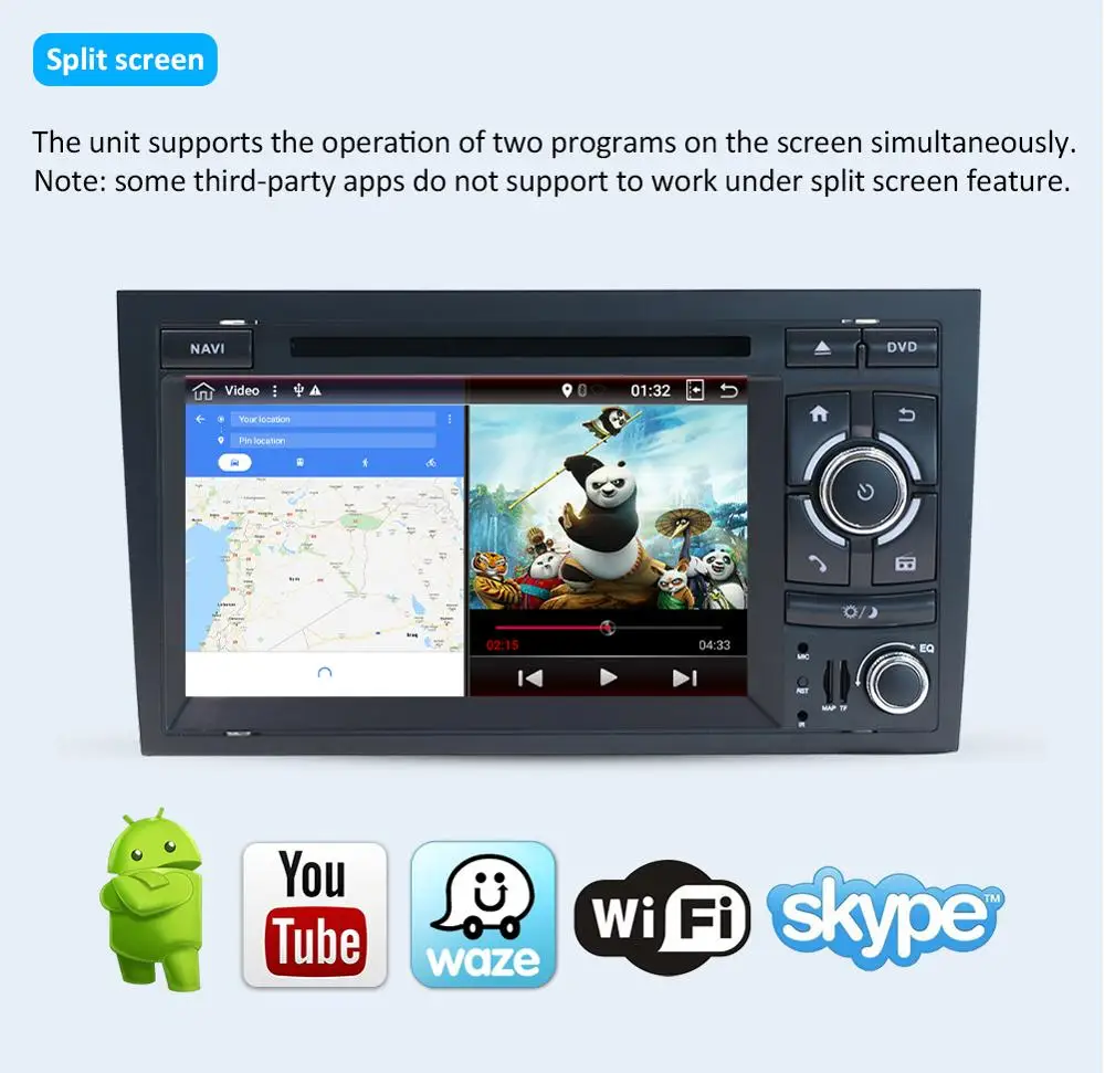 2 Din 7 ''Android 8,0 четырехъядерный радио автомобильный dvd-плеер для Audi A4 B6 B7 S4 B7 B6 RS4 2002-2008 RS4 B7 SEAT Exeo 2008-2012 wifi BT