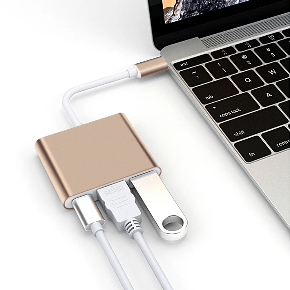 USB Type-C к HDMI thunderbolt 3 USB3.0 + PD зарядный концентратор Type C адаптер для видео данных USB-C