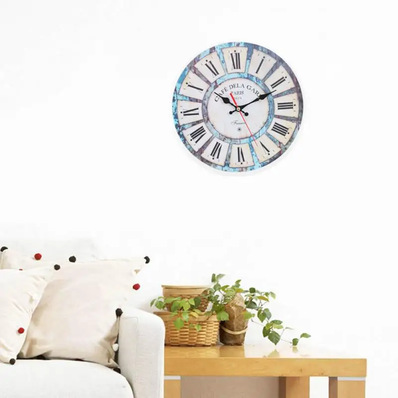 Европейский Старинные Творческий Круглые Деревянные Настенные Часы Пастырской