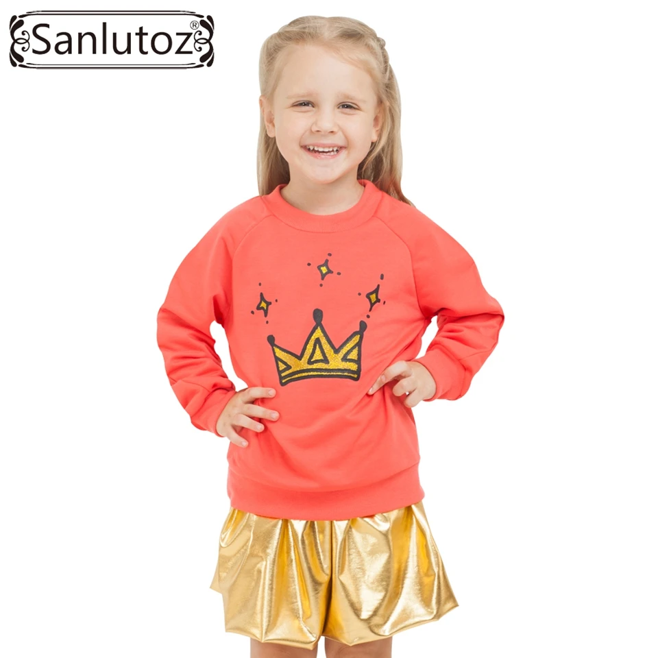 

Sanlutoz Girls Clothing Set Winter 2016 Kids Clothes Brand Children Clothing Sport Suit Tracksuit Toddler Girls Tshirt + Skirt