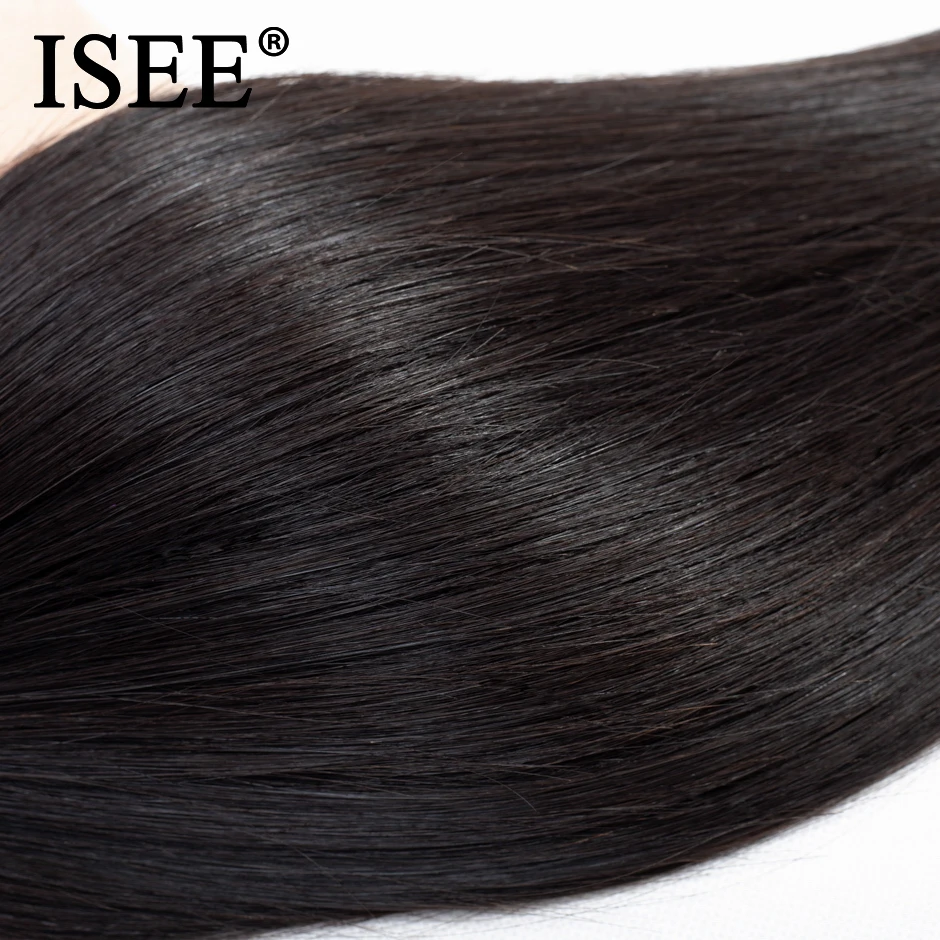 ISEE волосы 3 пучка прямые для наращивания 100% Remy человеческие пучки 10 26 дюймов