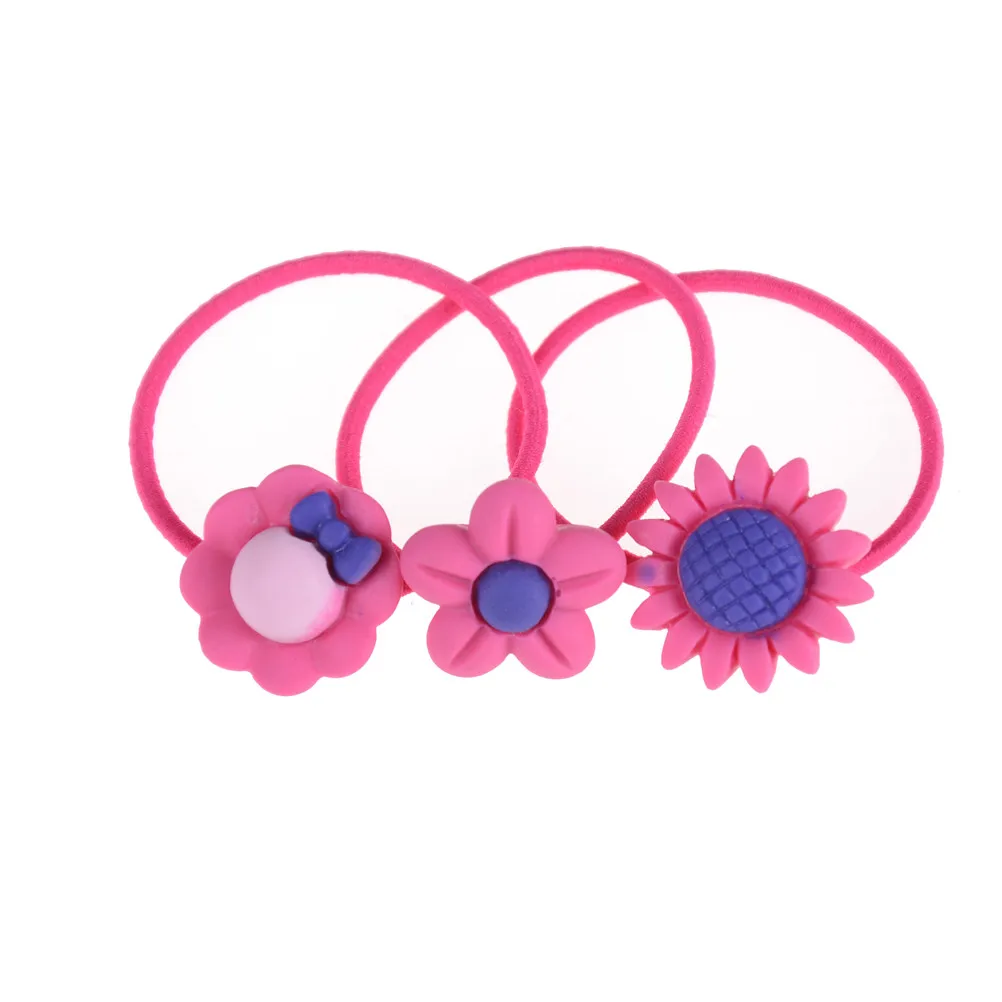 Резинки для волос с цветами резиновые украшения из резины 10 шт. модные резинки