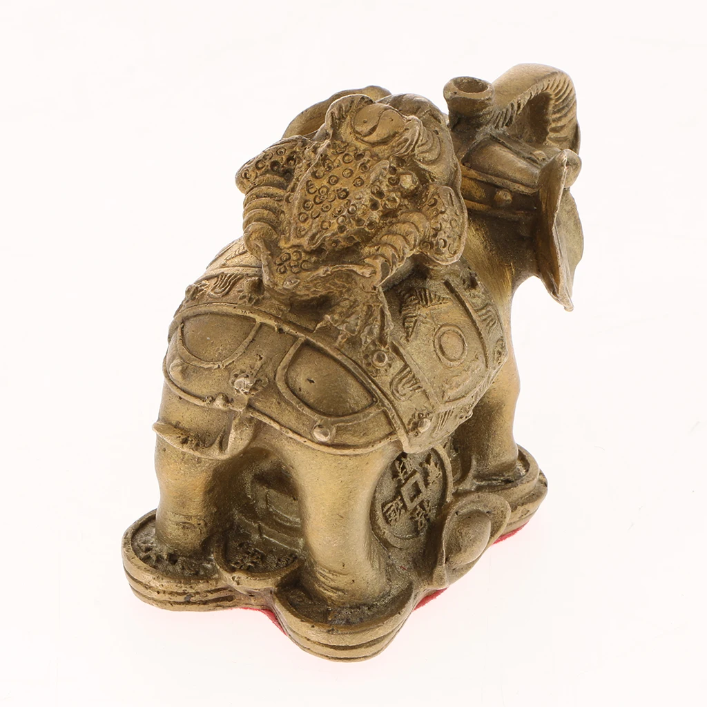 Feng Shui Lucky Fortune Wealth Frog Toad монета со слоном для домашнего офиса крепления денег в