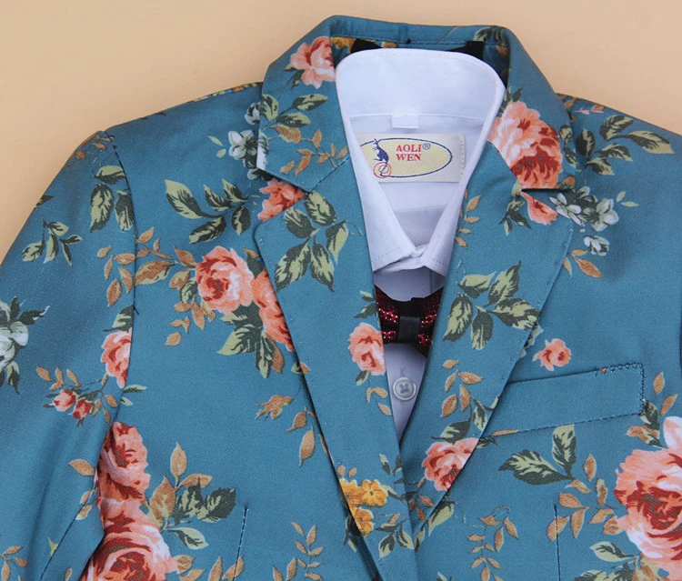 4 шт. блейзер брюки и галстук для мальчиков|Костюмы| |