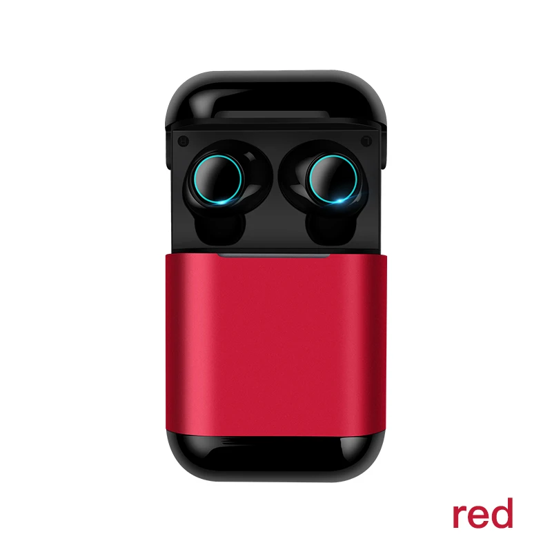 S7 TWS Red 5,0 Bluetooth наушники s7 TWS наушники беспроводные Bluetooth наушники стерео гарнитура Беспроводные наушники с микрофоном и зарядным устройством - Цвет: S7 TWS Red