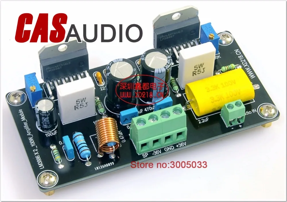 LM3886X2 100 Вт параллельный моно усилитель доска hi-fi класса AB Собранный усилитель доска для аудио усилителя сабвуфера