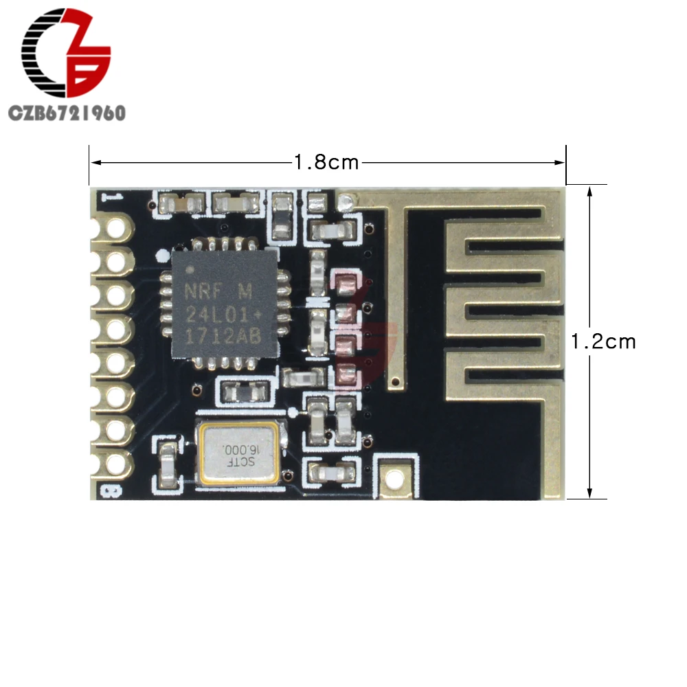 DC 5V Mini NRF24L01 + SMD 1 27 мм беспроводной модуль приемопередатчика с регулятором