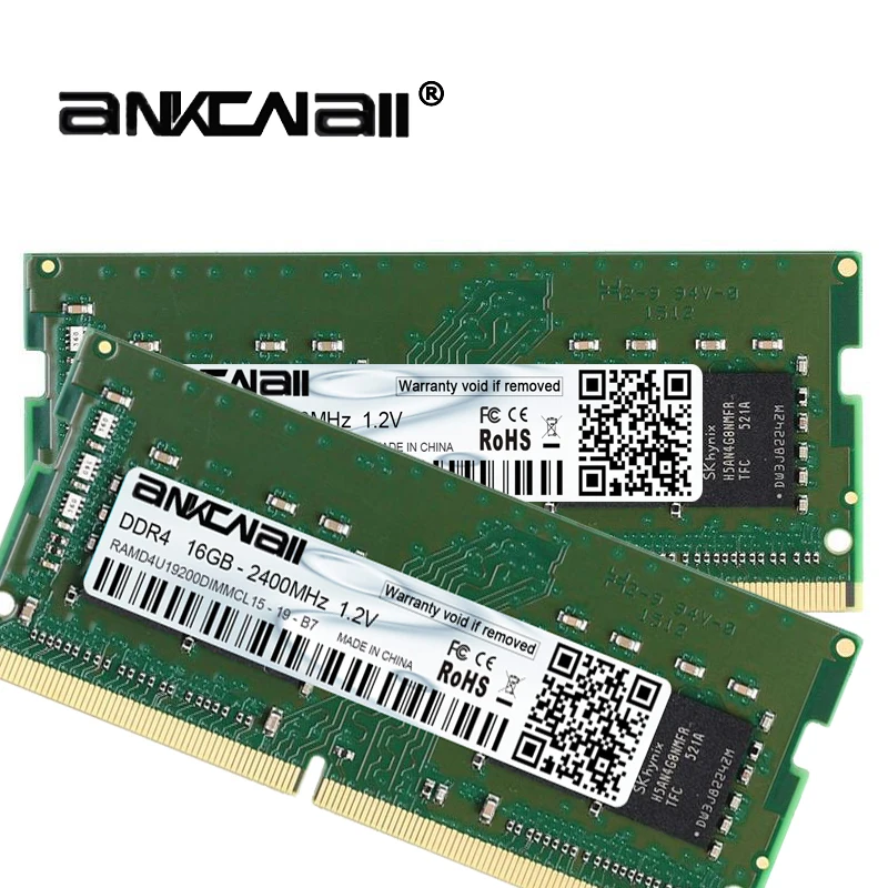 Память для ноутбука ANKONALL ddr4 32 Гб (2 шт. x 16 ГБ) 2133 МГц 2400 2666 высокосовместима с