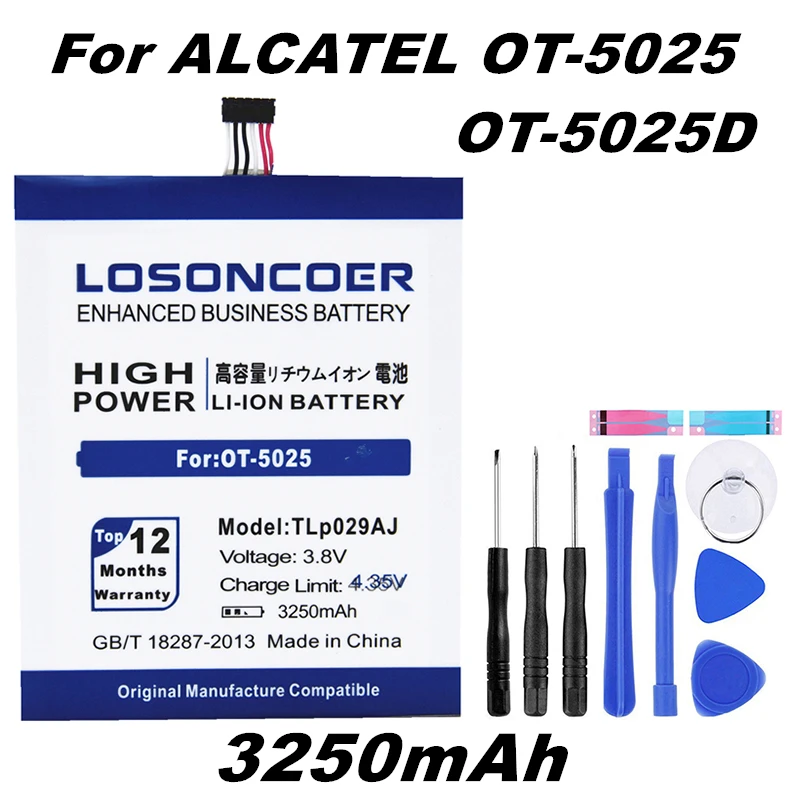 Аккумулятор LOSONCOER TLp029AJ 3250 мАч для Alcatel OneTouch Pop 3 5 дюйма быстрая доставка бесплатные