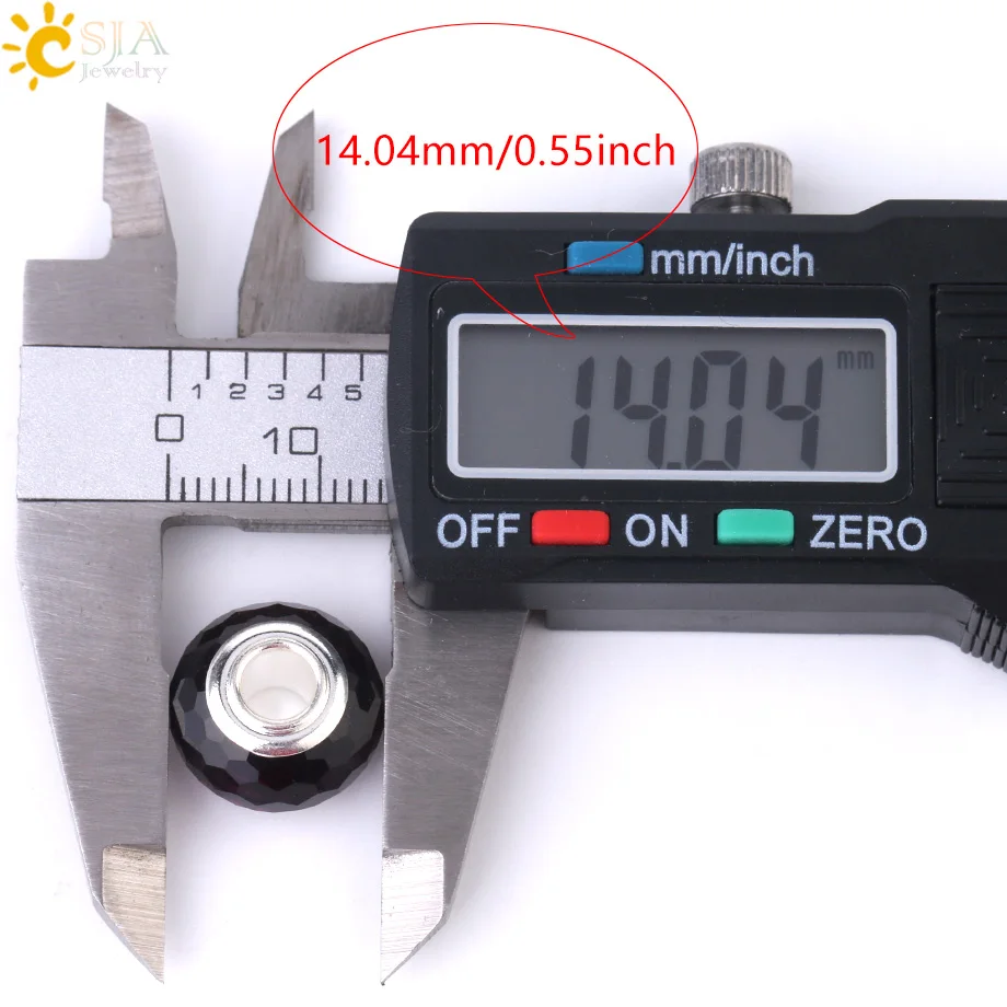 Многогранные стеклянные шарики CSJA с большим отверстием из муранского стекла