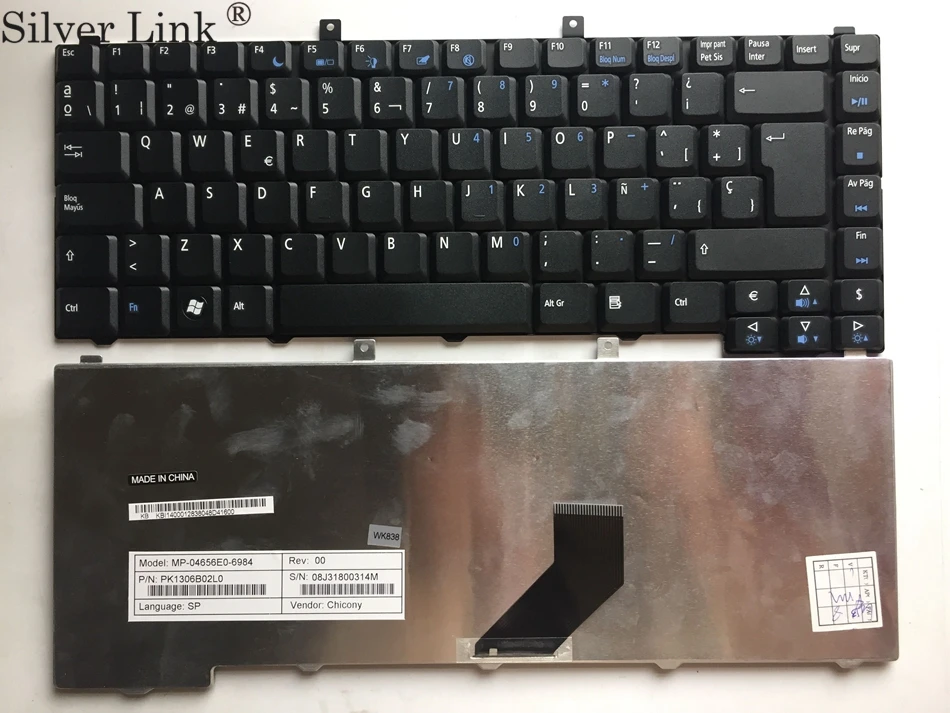 SP испанская клавиатура для Acer AS5100 AS5610 AS3100 FL50 3690 5500 5515 310 черная ноутбука