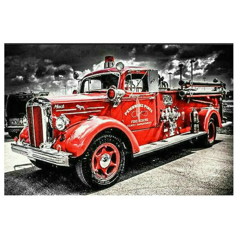 

5d diamond painting car red picture cross stitch 3d full square diamond embroidery crafts crystal mosaic wall sticker 20x30cm