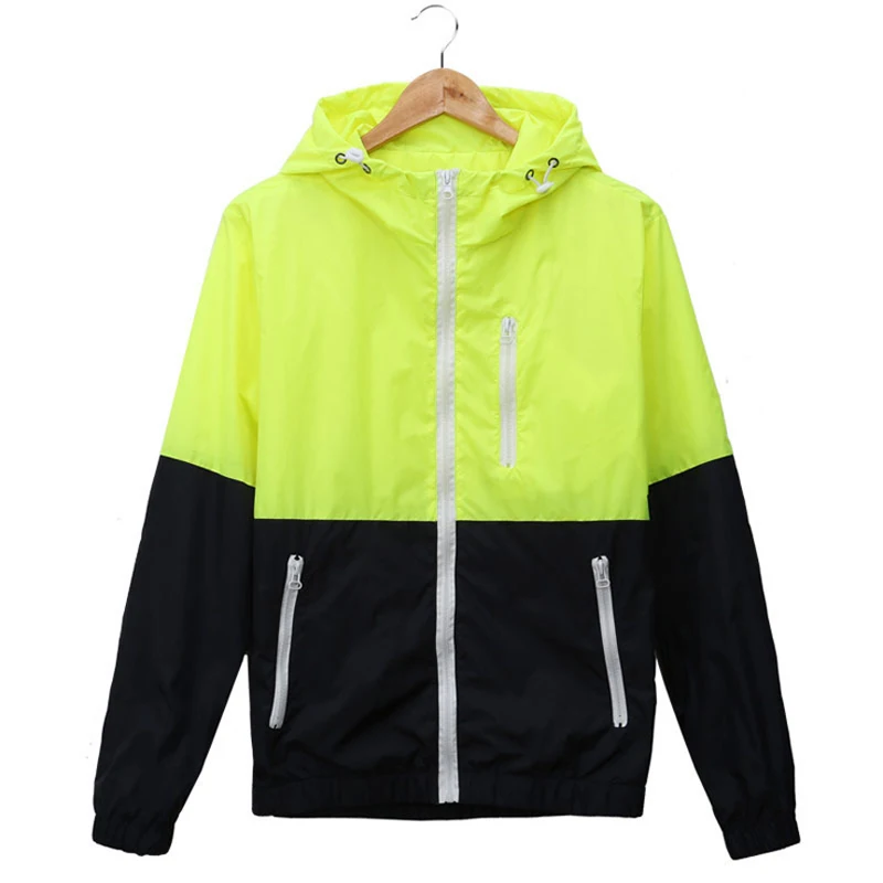 Xizilang Mens Spring Running Thin Jacket Waterproof Windbreaker Light Weight Windproof Outdoor Sports with Front-Zip | Спорт и