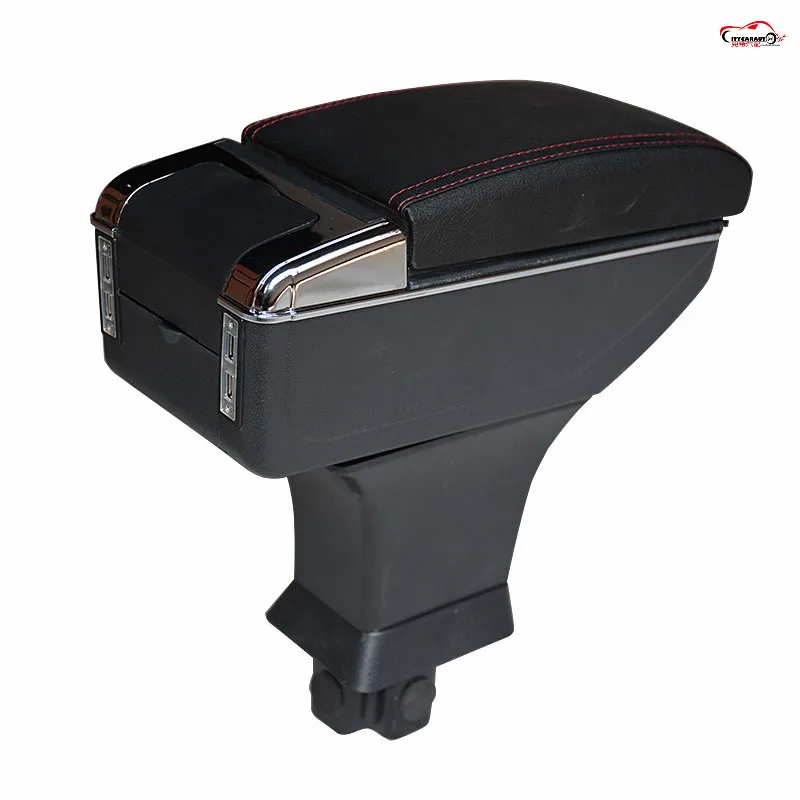Citycarauto центральный подлокотник большое пространство+ роскошные+ 7 USB подлокотник ящик для хранения с подстаканником LED USB пригодный для Chevrolet aveo LOVA автомобиля