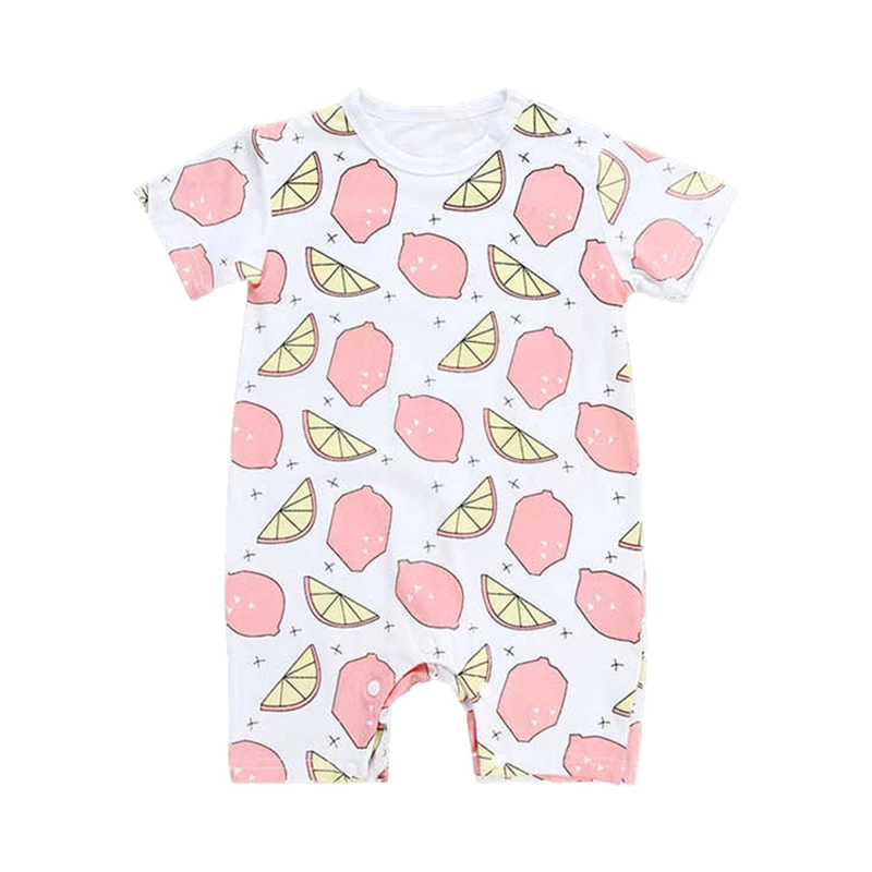 Baby Rompers Fruit Lemon Summer Clothes Short Sleeve Infant bebe Romper Cotton Newborn Boys Jumpsuit Kids Soft Overalls |
