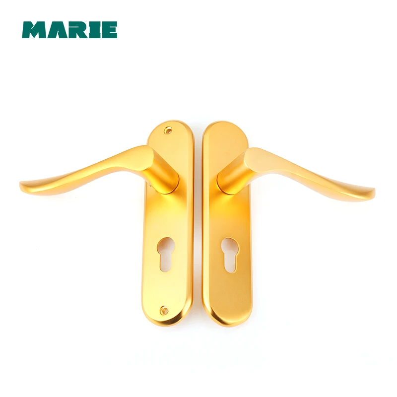 Прочный алюминиевый замок золотого цвета ручка дверного замка цилиндр передняя