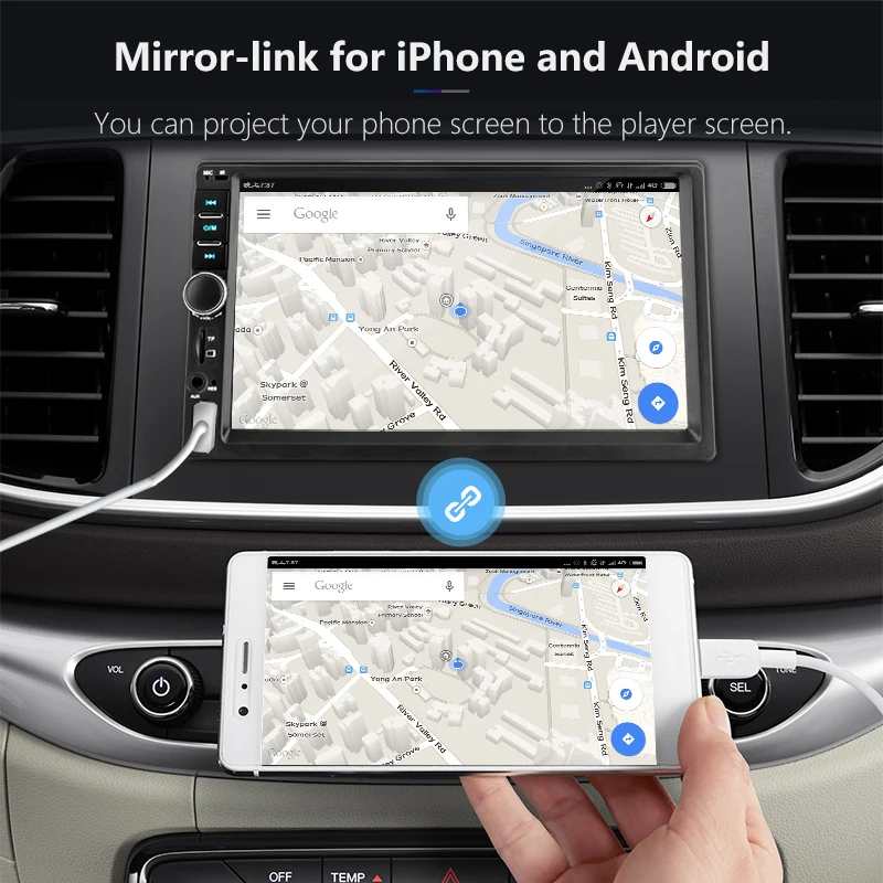 Автомагнитола Vtopek с сенсорным экраном 7 дюймов 2 din bluetooth Автомобильная