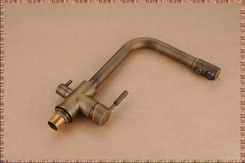 Free Shipping Retail Promotion Antique Brass Kitchen Sink Faucet Water Purification Filter Swivel Spout Mixer taps HJ-0175F bath |