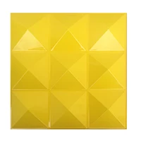 Dazzling yellow Новое поступление ПВХ 3D выбитые доски стены кафе клуб паб Papel де Parede 3d Таблица узор 50 см* 50 см 12 шт. много - Цвет: Dazzling yellow