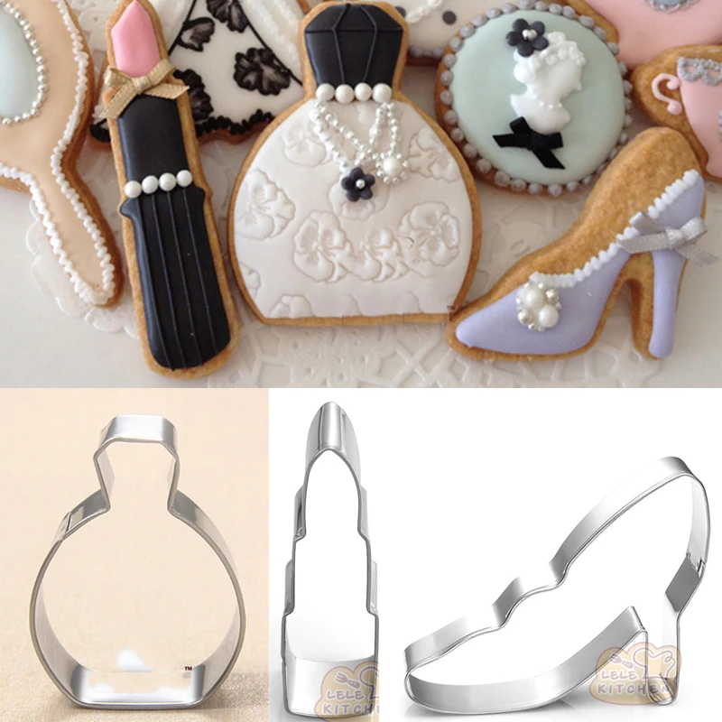 1 шт. модные флаконы для духов с губной помадой на высоком каблуке металлический