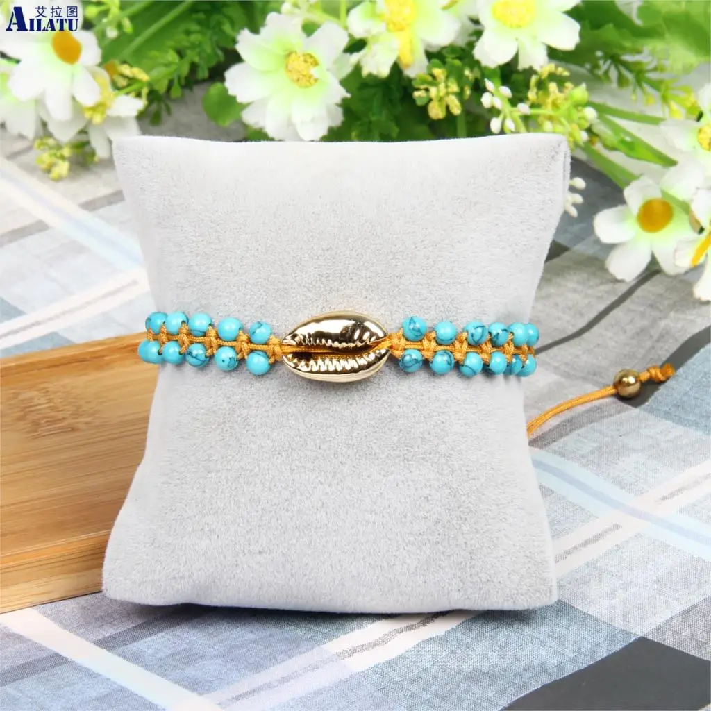 Ailatu горячая Распродажа ручная работа натуральная ракушка двойная вязка