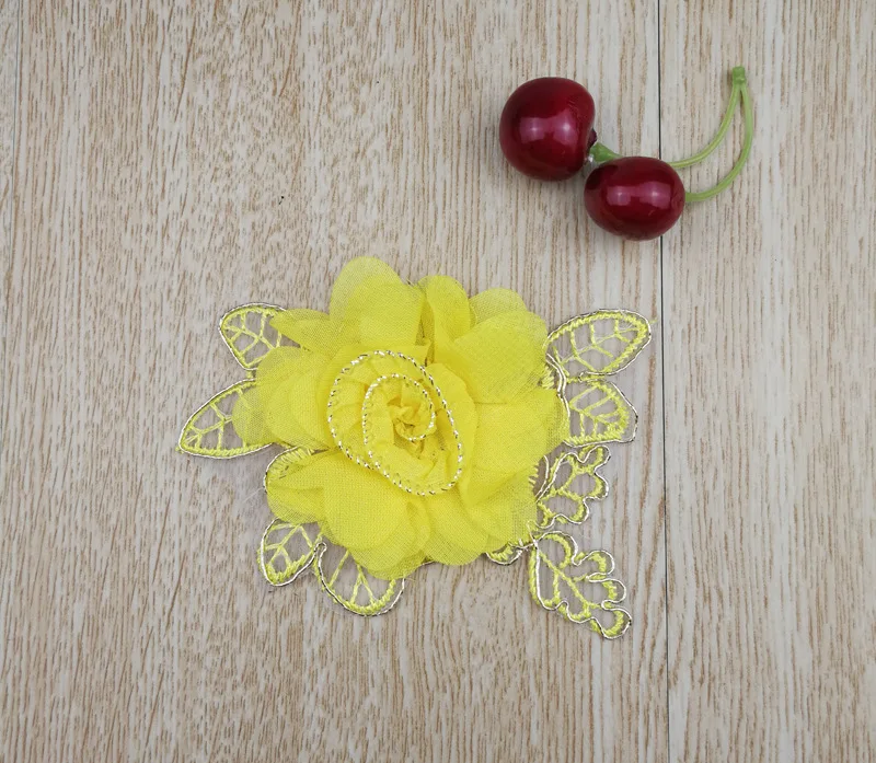 Eugenia вышитые нижние плюс шифоновые трехмерные наклейки DIY аксессуары