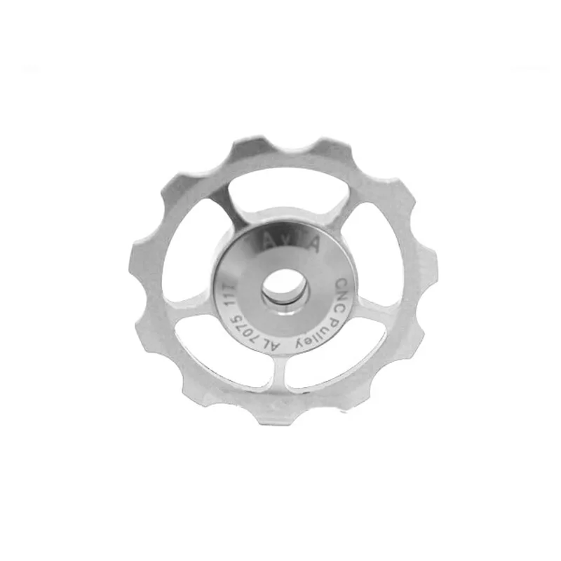 FETESNICE MTB задний переключатель Jockey колеса 11 Т сплав подшипник шкив колеса - Цвет: Silver1 pcs