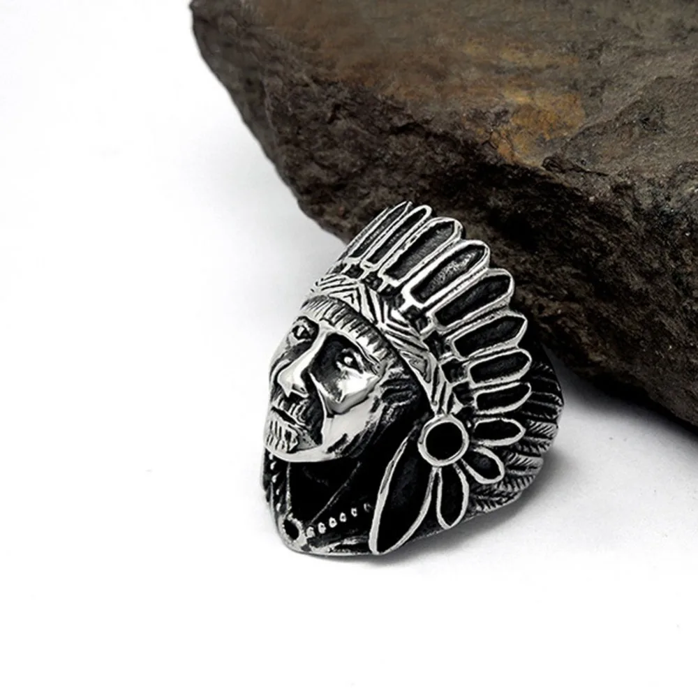 Индийское кольцо металлическое из титановой стали мужское ювелирное изделие в