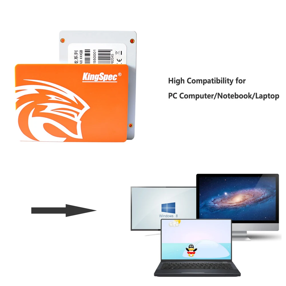 Kingspec 2 5 &quotSSD 128 ГБ 256 512 Внутренний твердотельный SSD HDD жесткий диск ssd SATA III для