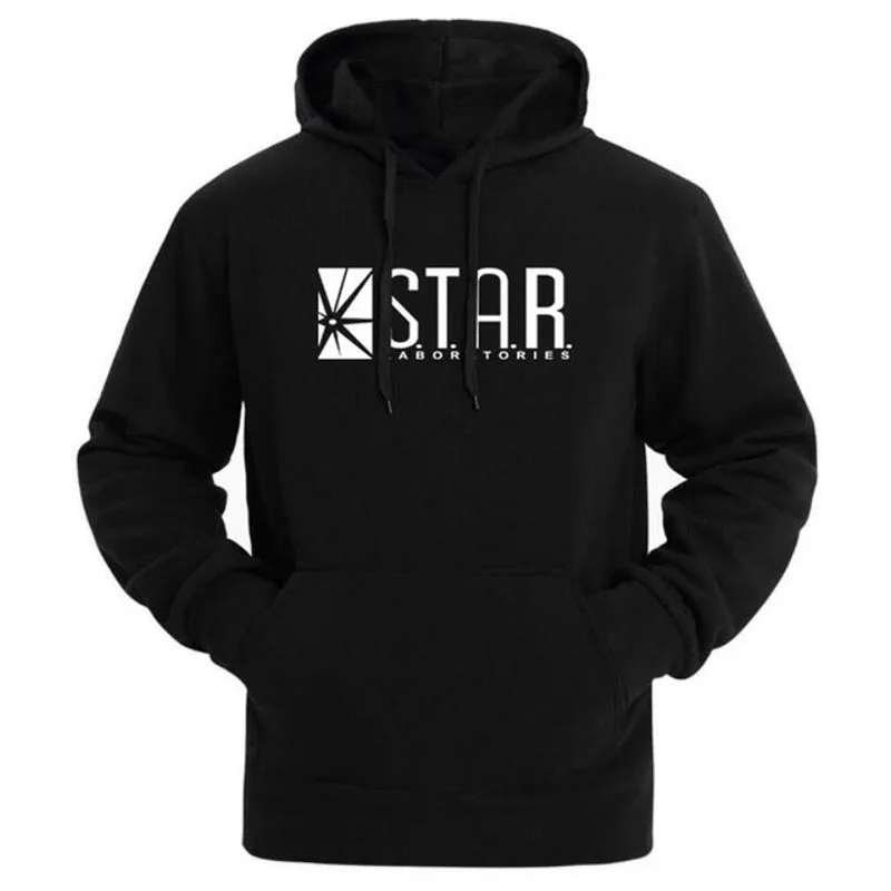 2017 STAR Labs черные женские/мужские толстовки с капюшоном Мужская толстовка джемпер