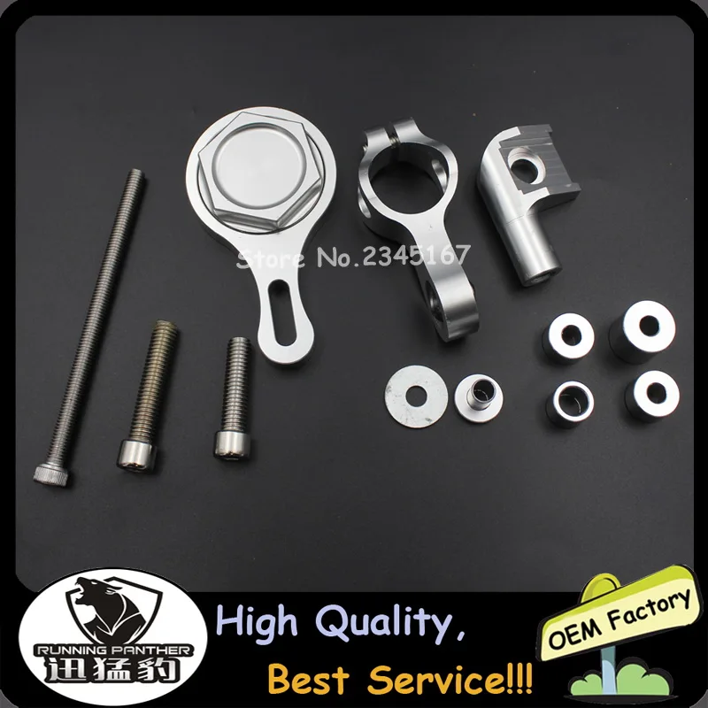 

(With YZF R6 Logo) Silver Steering Damper Stabilizer Bracket Set for Yamaha YZF R6 2006-2016 2015 2014 2013/R1 2009-2011 2010