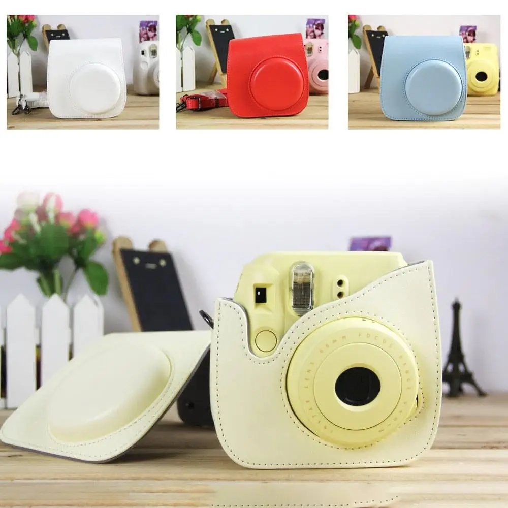 Чехол для камеры из ПУ кожи с ремешком Fujifilm Instax Mini 8/mini 9/mini 8 +
