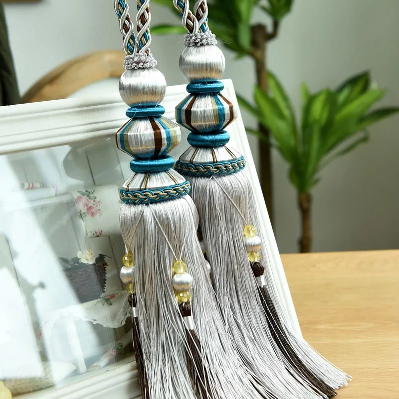 1 пара европейские занавески подвесные шарики подвеска с кисточкой двойной шар