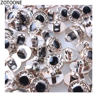 zotoone 50pcs beautiful white black metal buttons for coat scrapbooking sew supplies for garment diy clothing accessories crafts